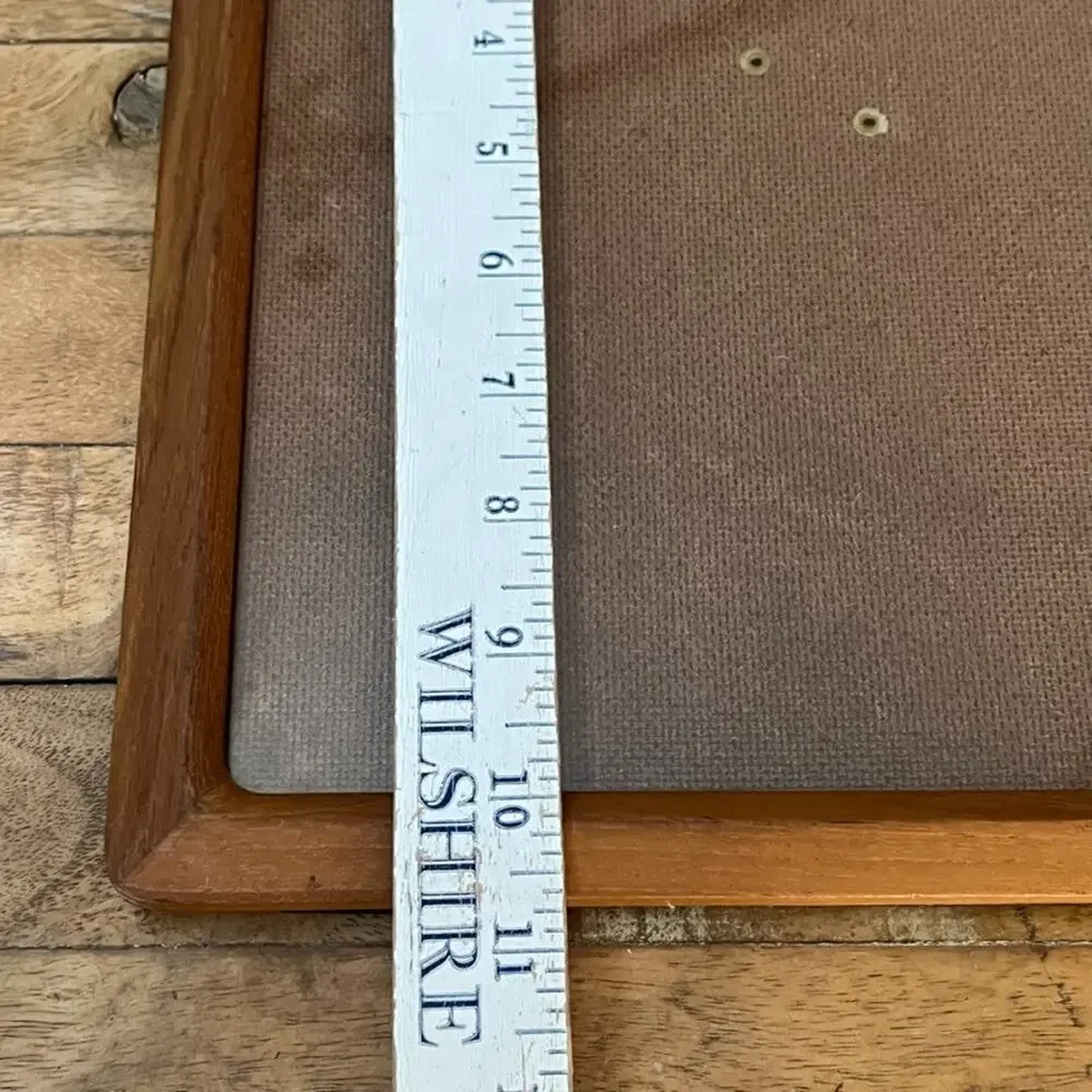 Vintage MC Teak Wood Picture Frame Rounded Borders Fits 9 x 7 Photos